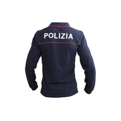 Polo Polizia Di Stato Completa di Ricami con Manica Lunga