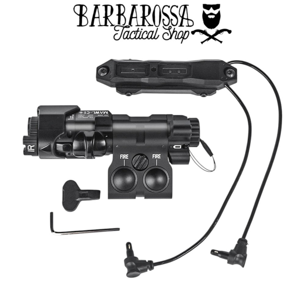 WADSN MAWL-C1+ CNC Green Laser + Dual Remote Switch Nero