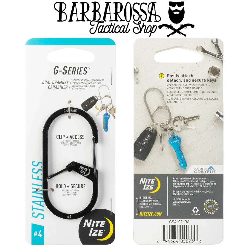 Nite Ize - G-Series 4 Dual Chamber Carabiner - Black