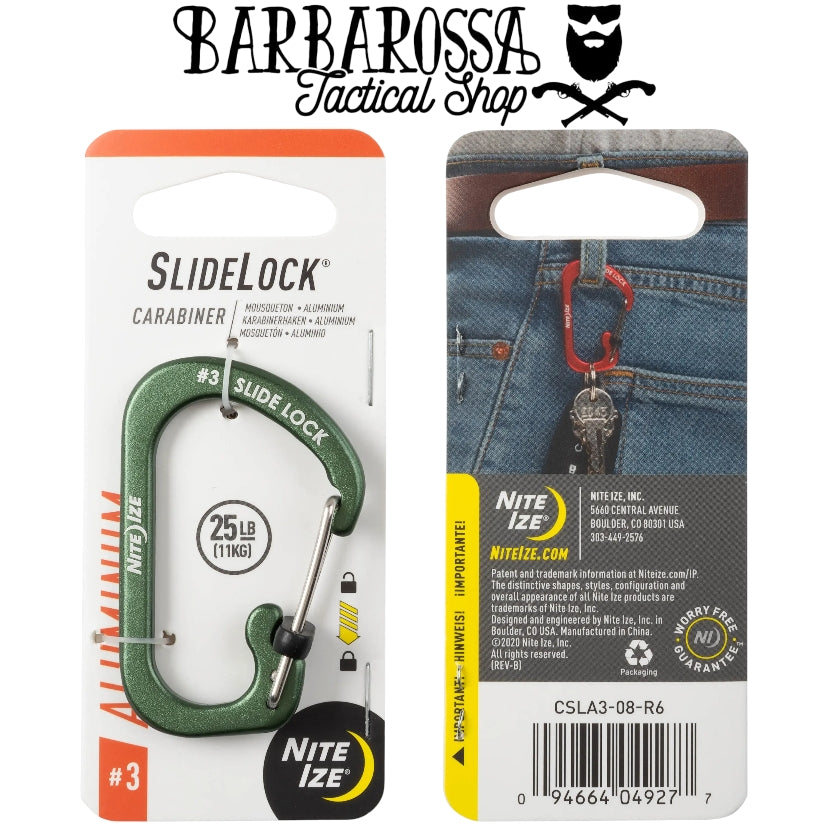 Nite Ize - SlideLock® 3 Carabiner Aluminum - Green