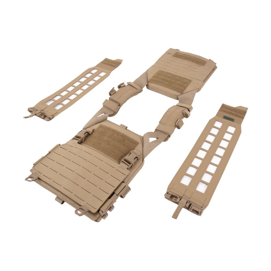 Warrior Laser Cut LPC V2 Low Profile Plate Carrier with Ladder Sides and DFP Triple Adaptive Mag Pouch & 5.56 Triple Inserts