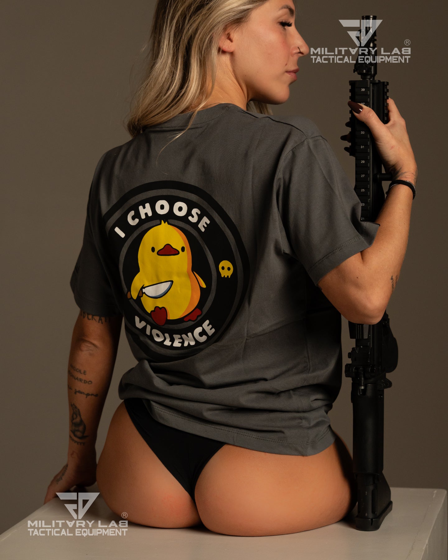 T-Shirt "I Violence" - Grey Matt