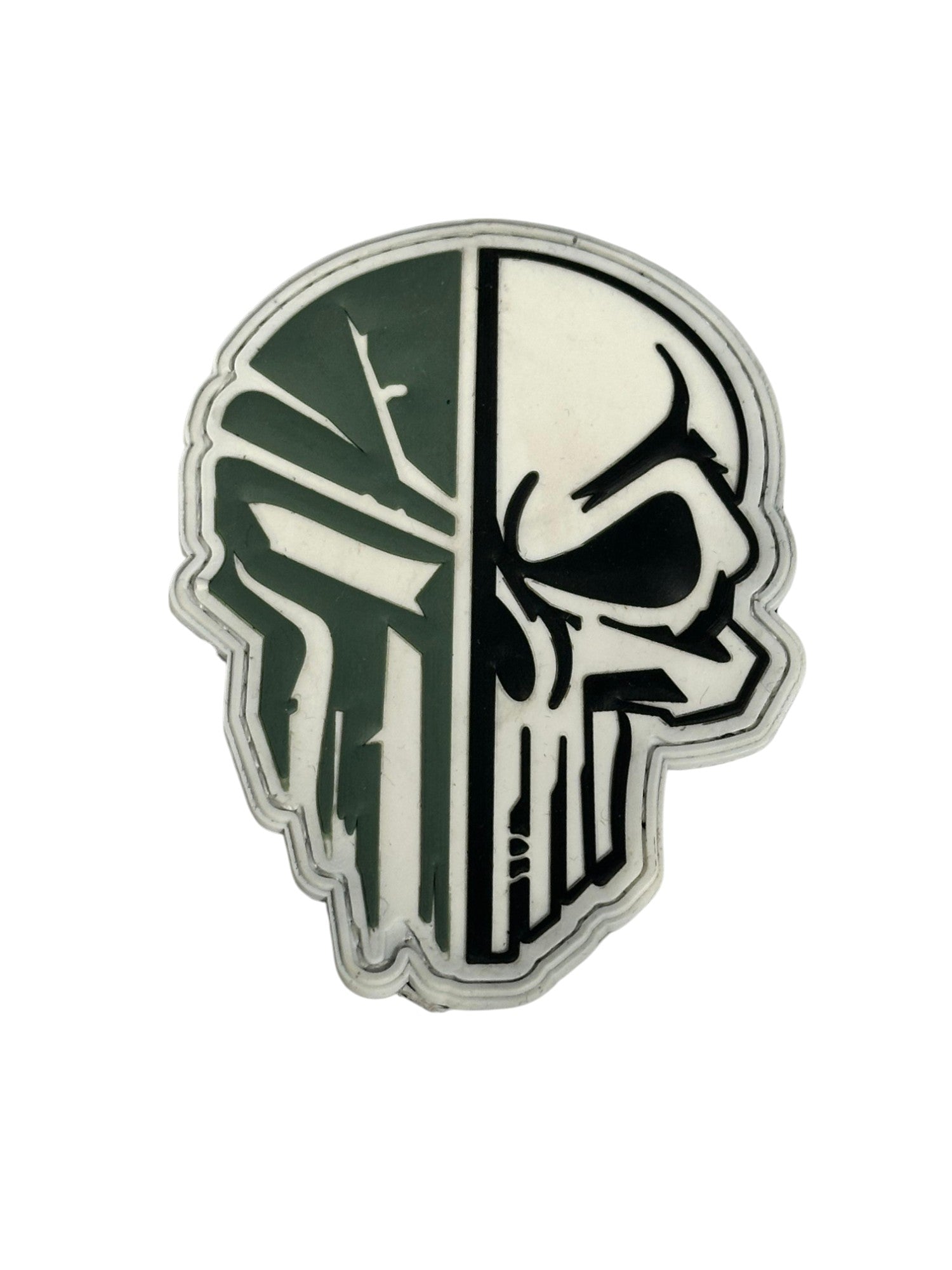 Patch Punisher - White/Ranger Green