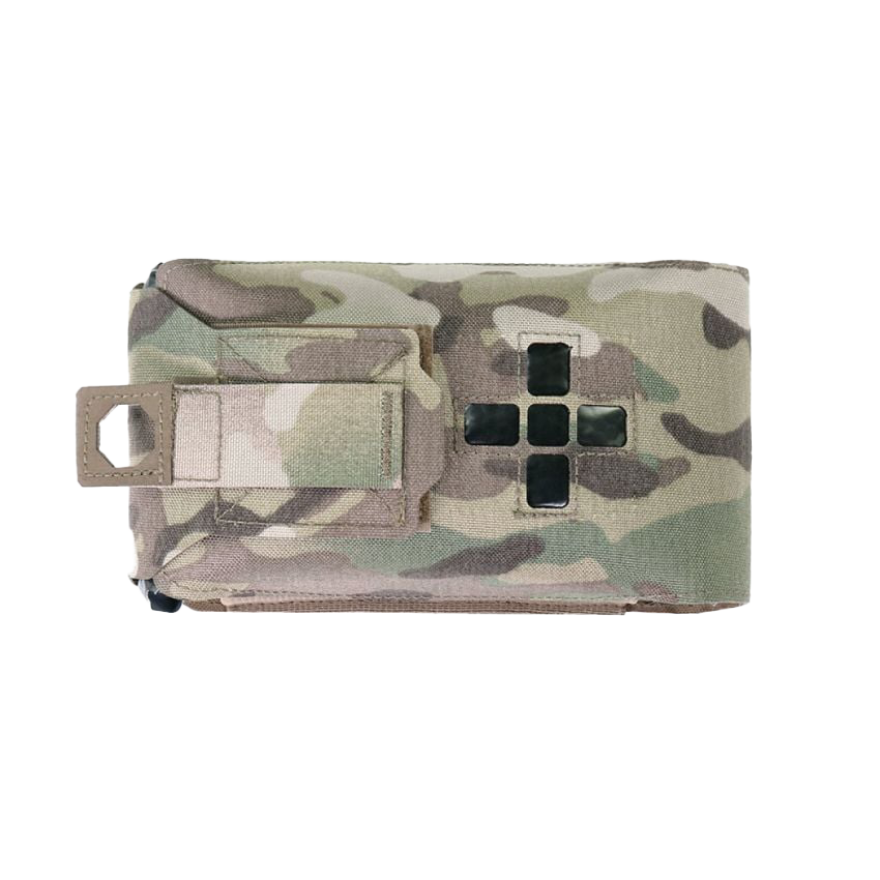 Botiquín de primeros auxilios individual horizontal pequeño con corte láser Warrior - MultiCam 