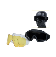 WST Desert Storm Goggles, 3 Lenses set