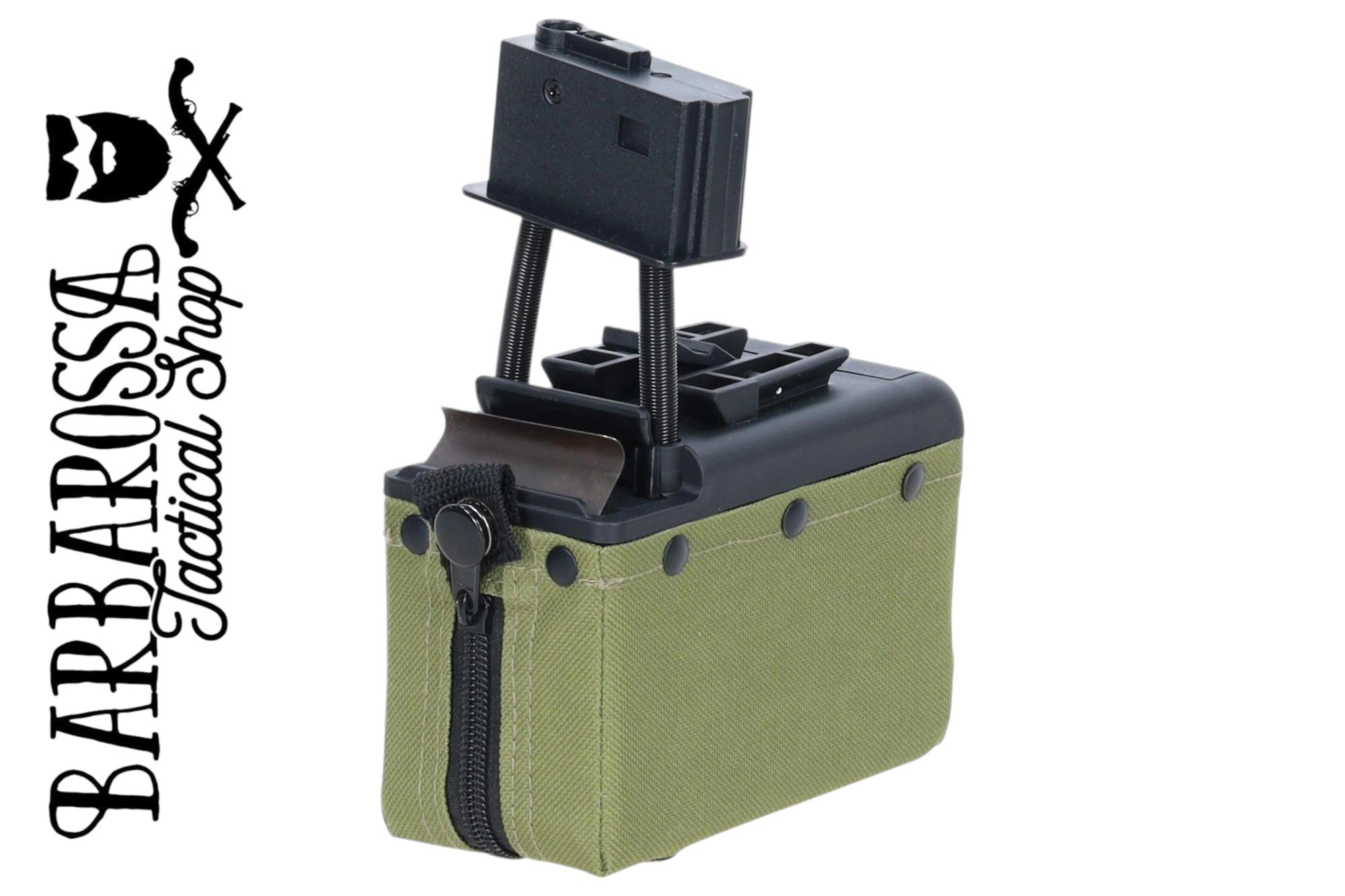 Box type magazine 1500 BBs Specna Arms x A&K for M249 Ranger Green