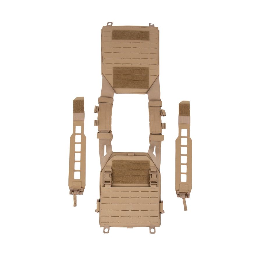 Warrior Laser Cut LPC V3 Low Profile Plate Carrier Base With Slimline Ladder Sides, DFP Triple Adaptive Mag Pouch & 5.56 Triple Inserts