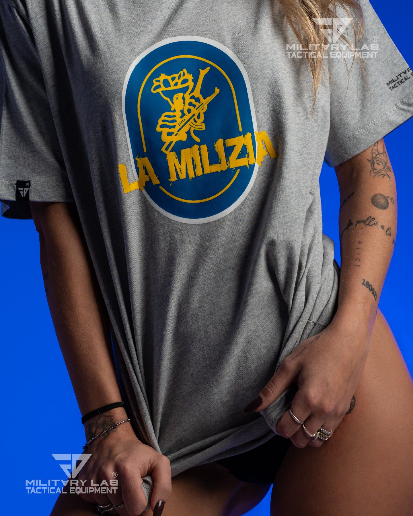 T-Shirt "MILIZIA" - Melange Grey