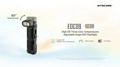 Nitecore - EDC09 - 1600 lumens e 153 metri - Torcia LED MCT con temperatura multipla di colore