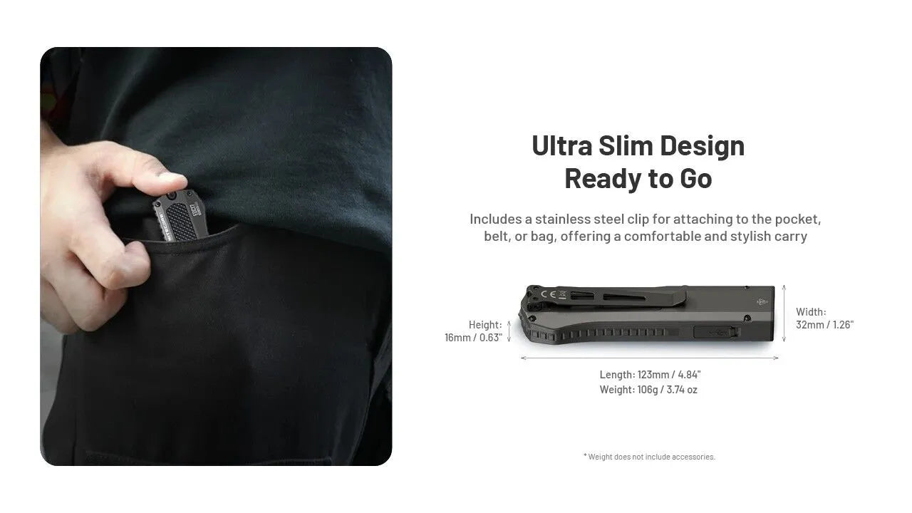 Nitecore - EDC17 - Torcia LED con Luce Bianca, UV e Laser Verde - 1500 Lumens e 230 Metri