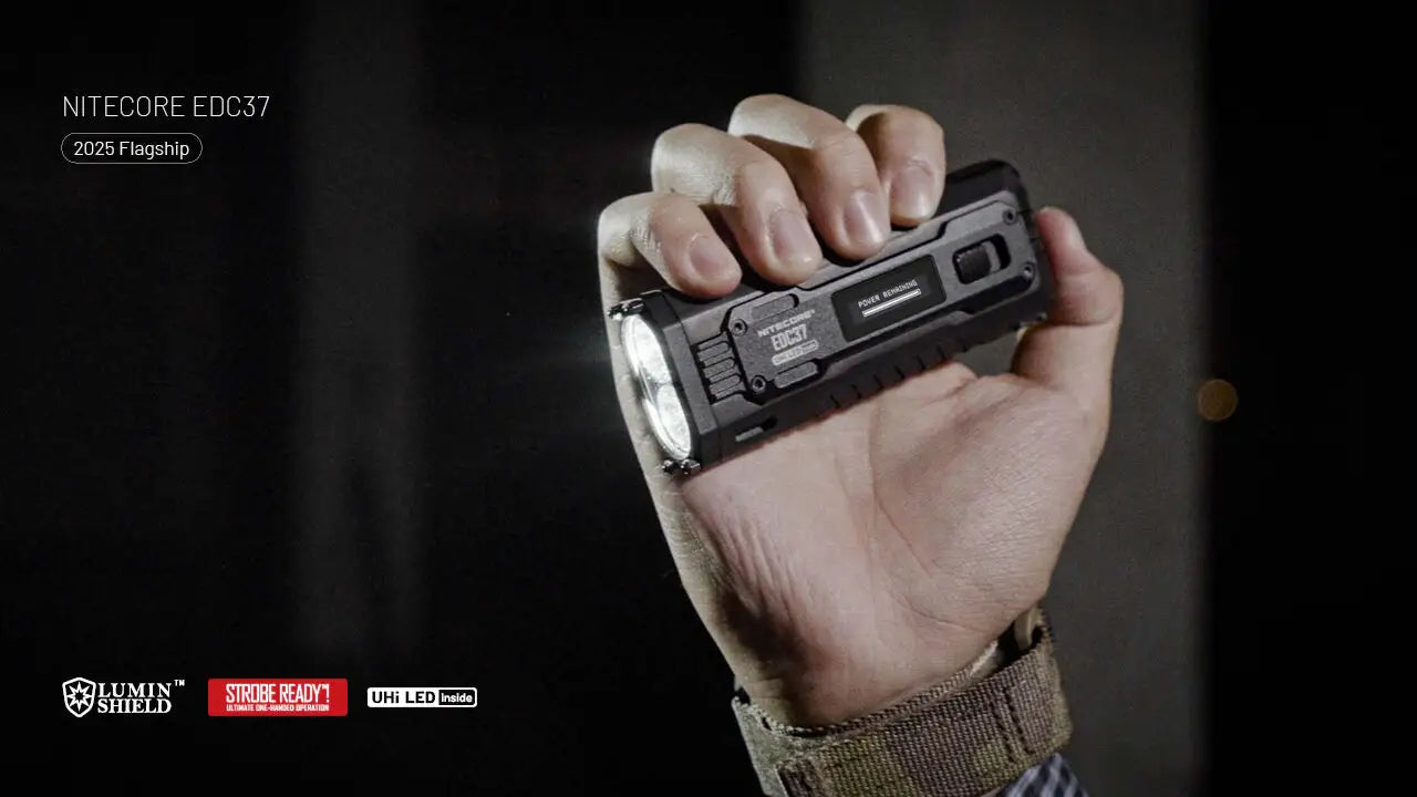 Nitecore - EDC37 - 8000 Lumens, 420 metri, Batteria 8000mAh, Ricarica USB-C - Torcia Tattica a LED