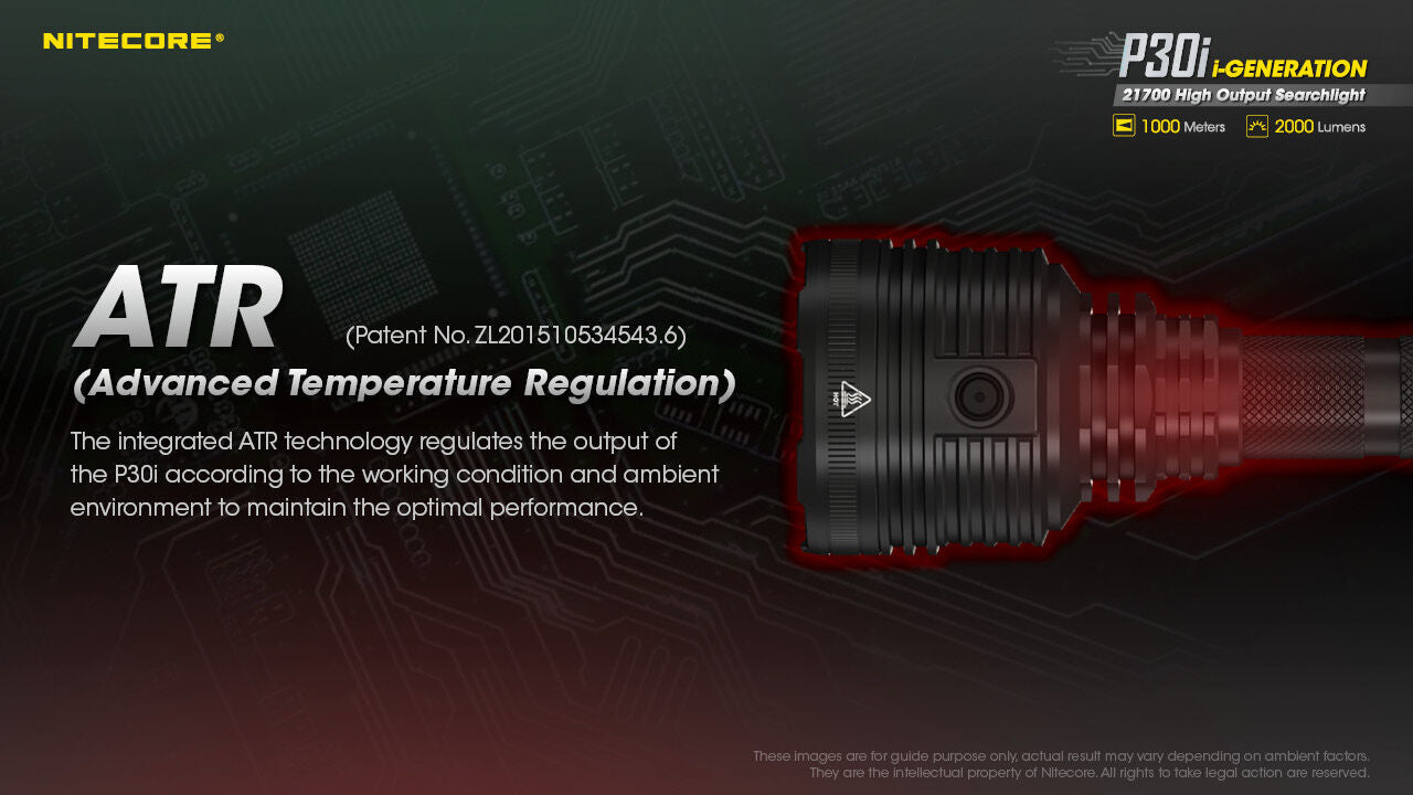 Nitecore - P30i 2000 Lumens e 1000 metri USB-C + Comando Remoto RSW2i