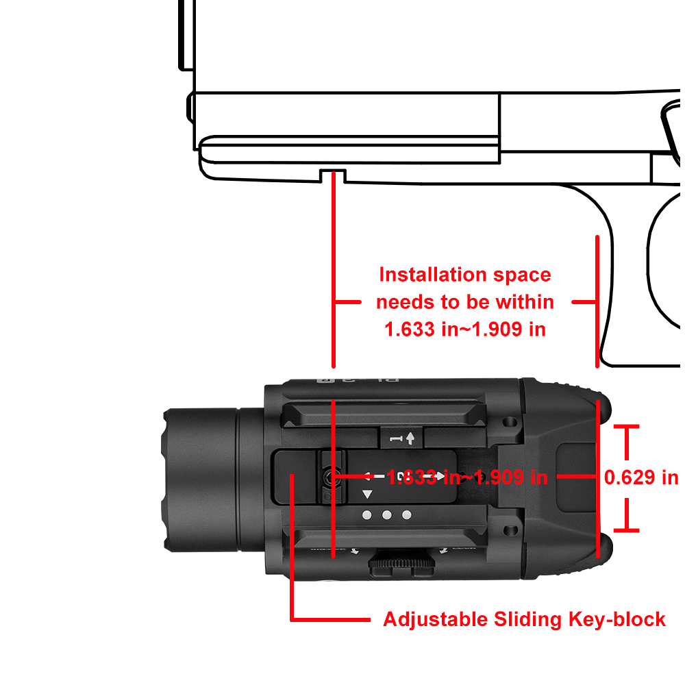 Olight - PL-3R Valkyrie Rechargeable Rail Mounted Tactical Light