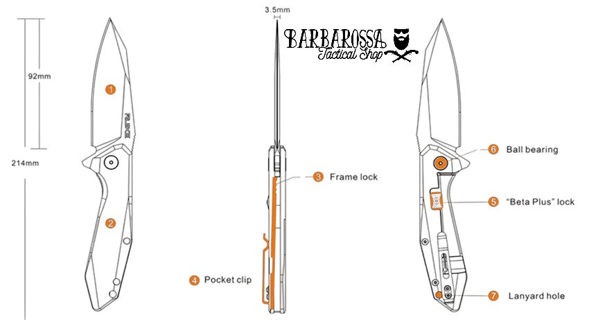 RUIKE - Durable Folding Pocket Knife P135-SF