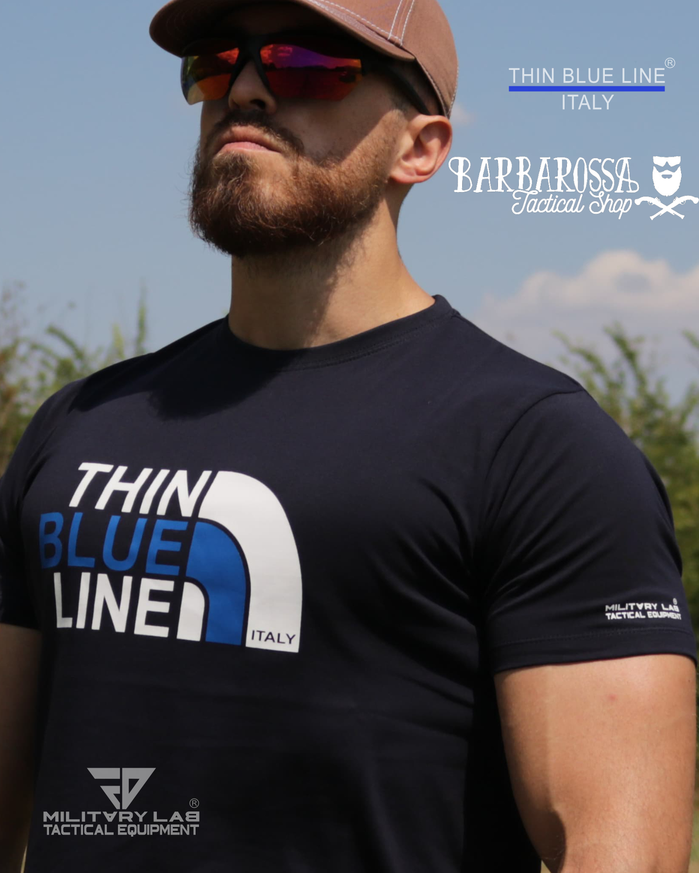 T-shirt Thin Blue Line Italy® FN 01 Blue Navy