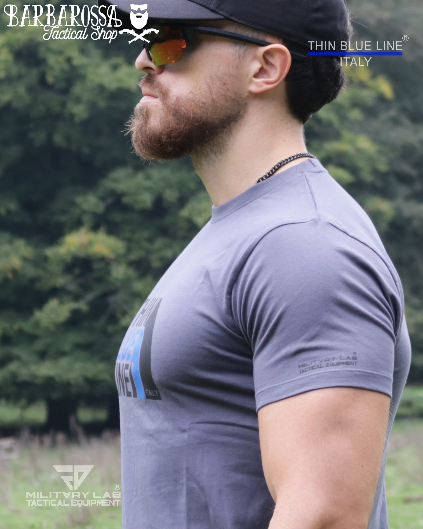 T-shirt Thin Blue Line Italy® FN 02 (Matt Grey)