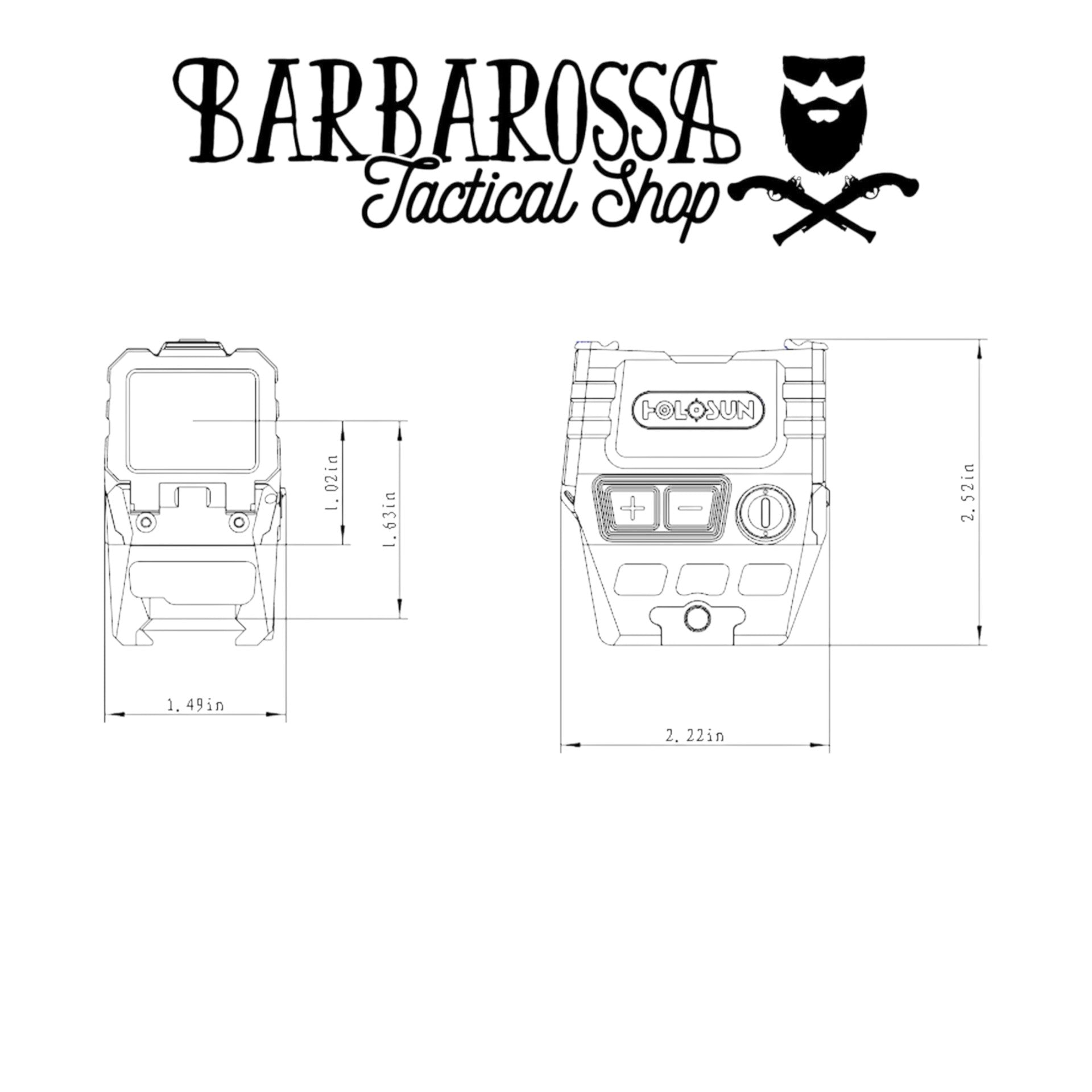 Holosun - AEMS-RD Dot Sight - Red