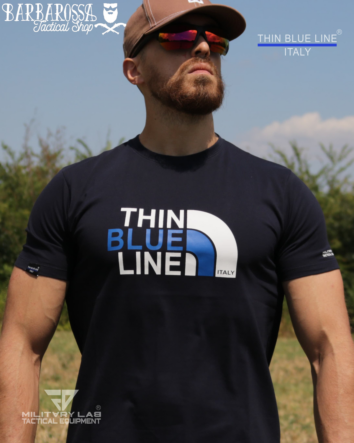 T-shirt Thin Blue Line Italy® FN 01 Blue Navy