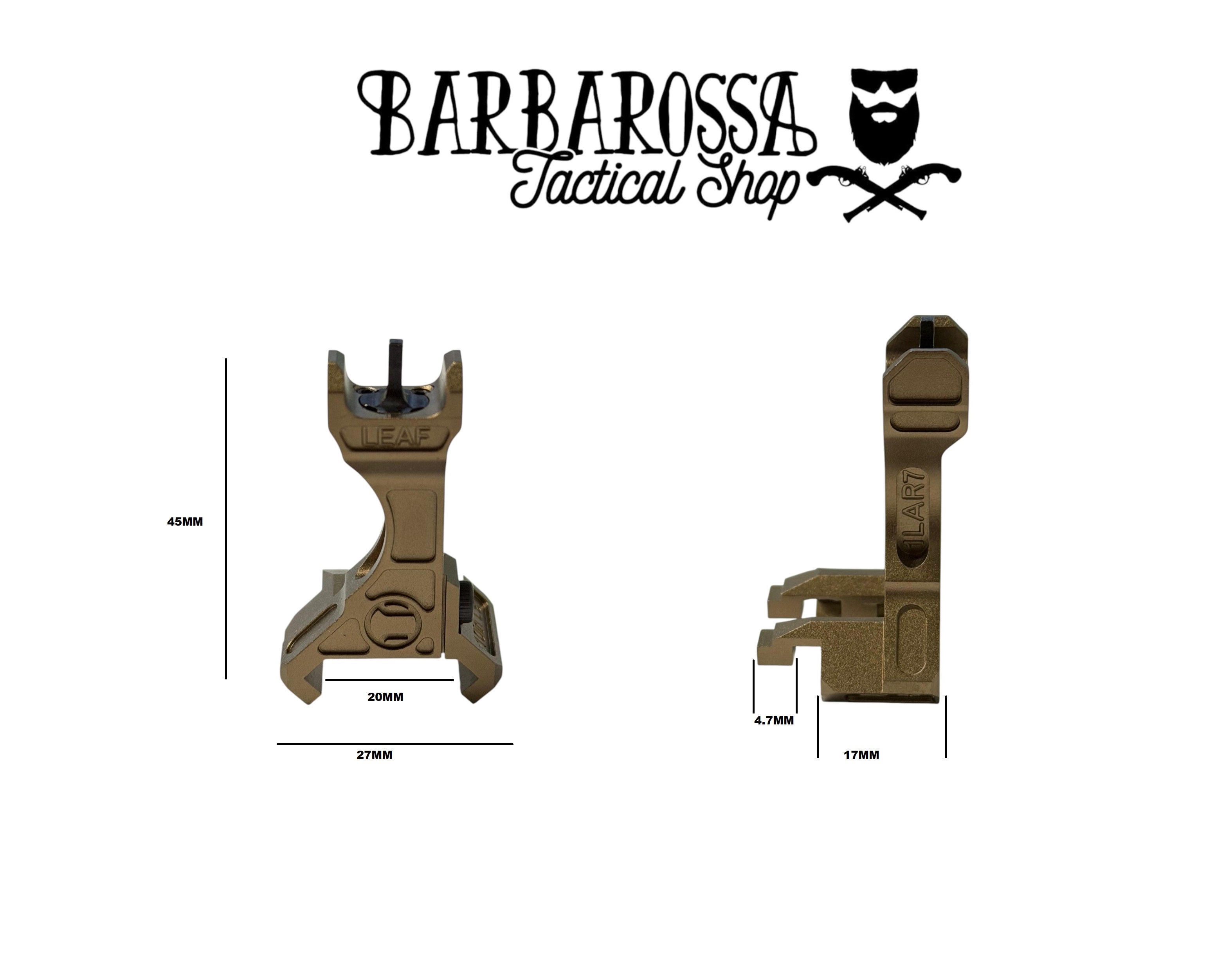 WADNS Tacca di mira Leaf style - Bronze