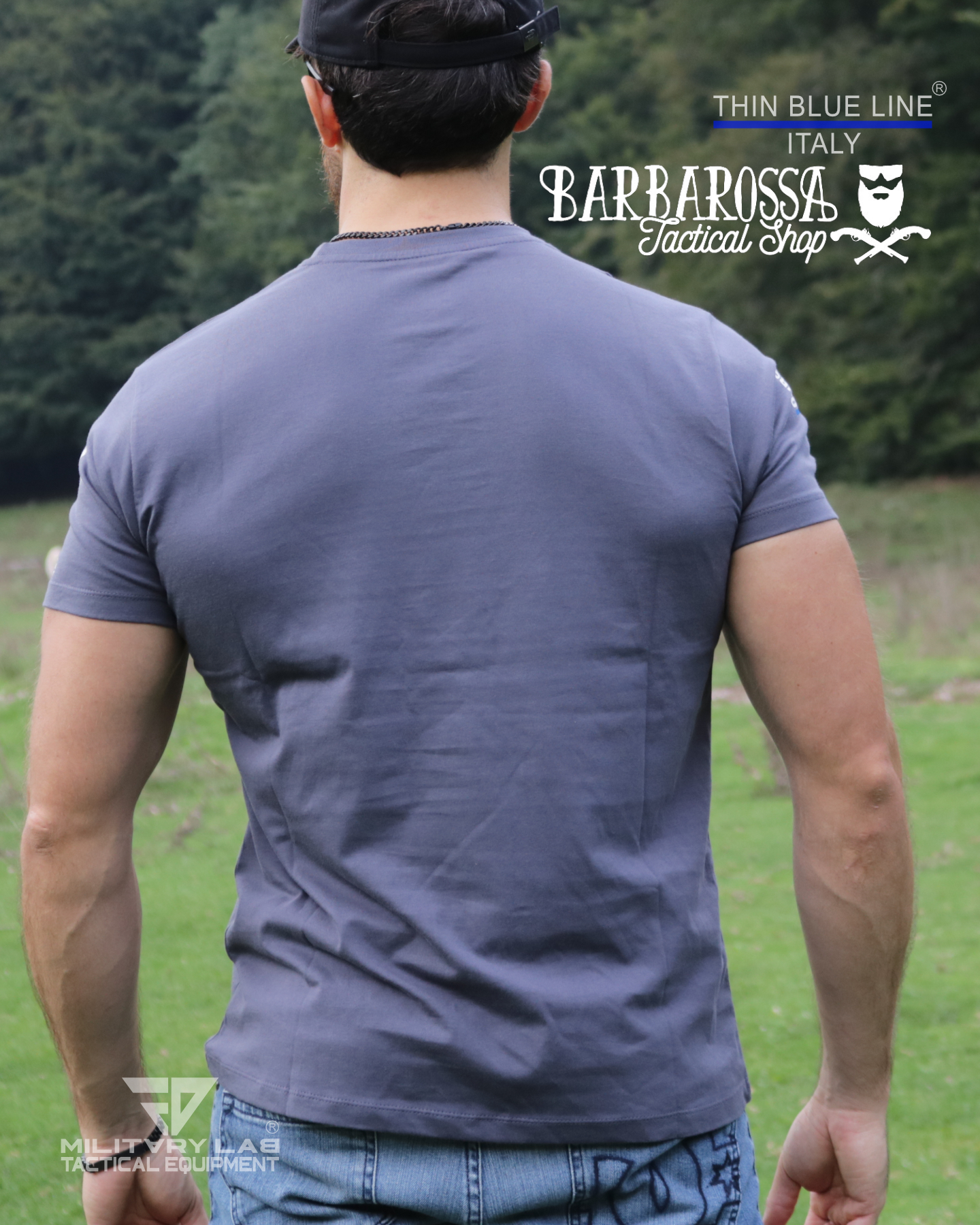 T-shirt Thin Blue Line Italy® ACAB Brotherhood (Matt Grey)