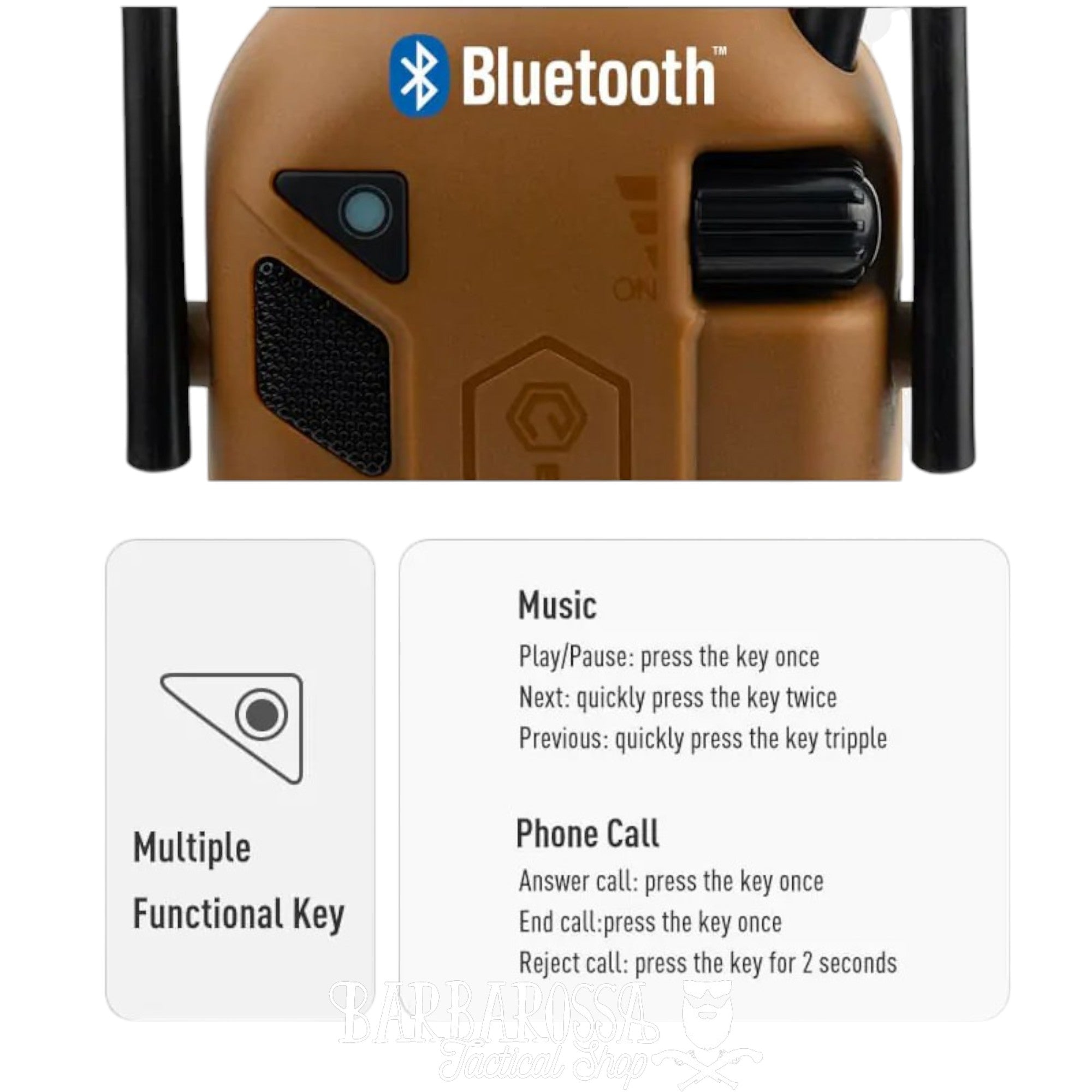 EARMOR™ M300T Electronic Hearing Protector Bluetooth