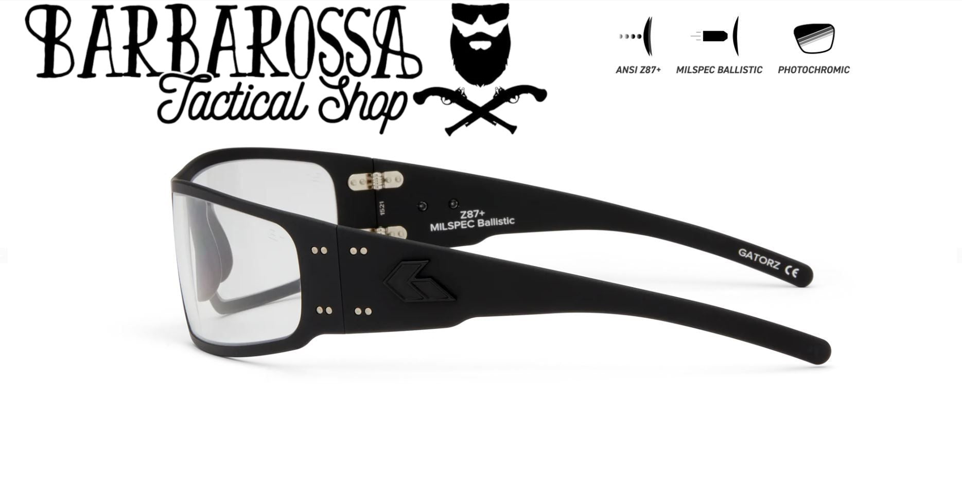 Gatorz - Magnum ANSI Z87+/MILSPEC Ballistic Photochromic w/Anti-Fog