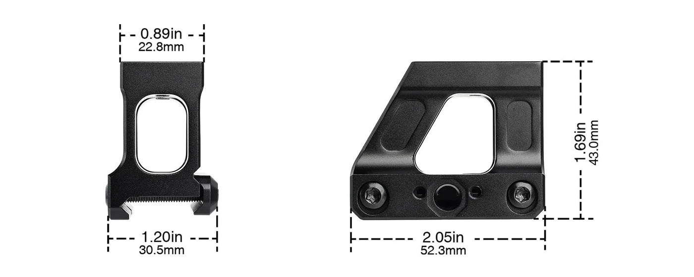 WADSN FT MRDS RMR Adapter High Plates Set Nero