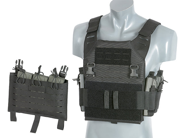 8Fields - Laser-Cut “Buckle Up" Recon Plate Carrier with AR15/AK Magazine Pouch