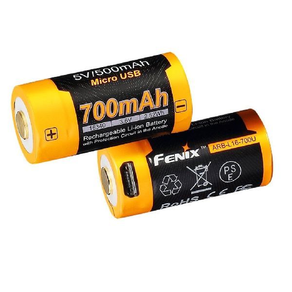Fenix ARB-L16-700 16340 Battery USB