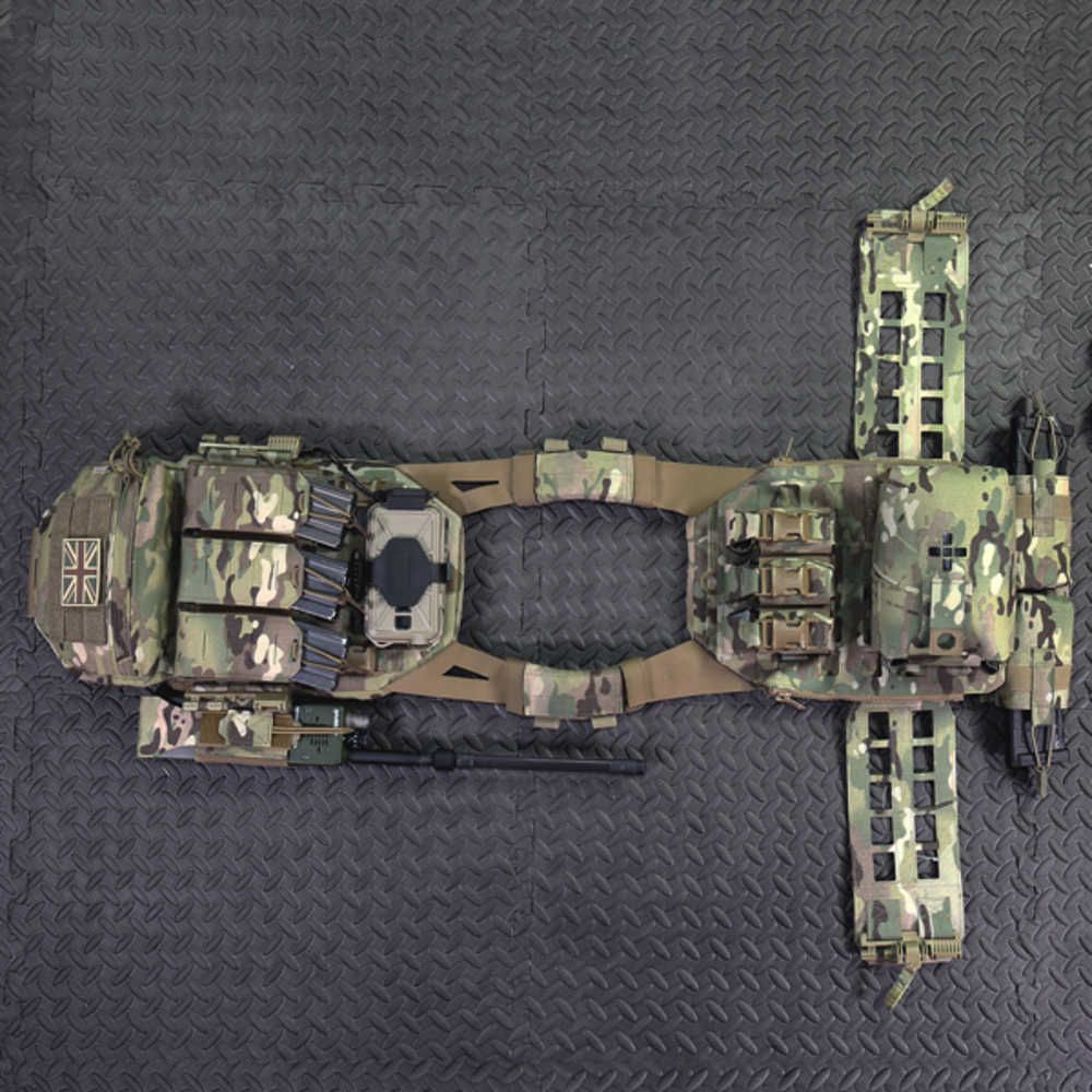 Warrior Laser Cut Low Profile Carrier V2 With ladder Sides - MultiCam