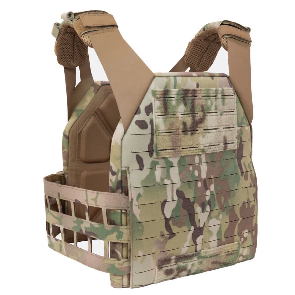 Warrior Laser Cut Low Profile Carrier V2 With ladder Sides - MultiCam