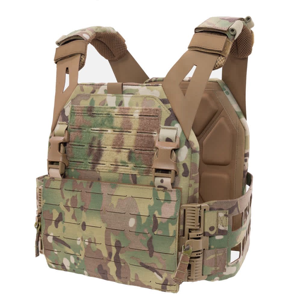 Warrior Laser Cut Low Profile Carrier V2 With ladder Sides - MultiCam