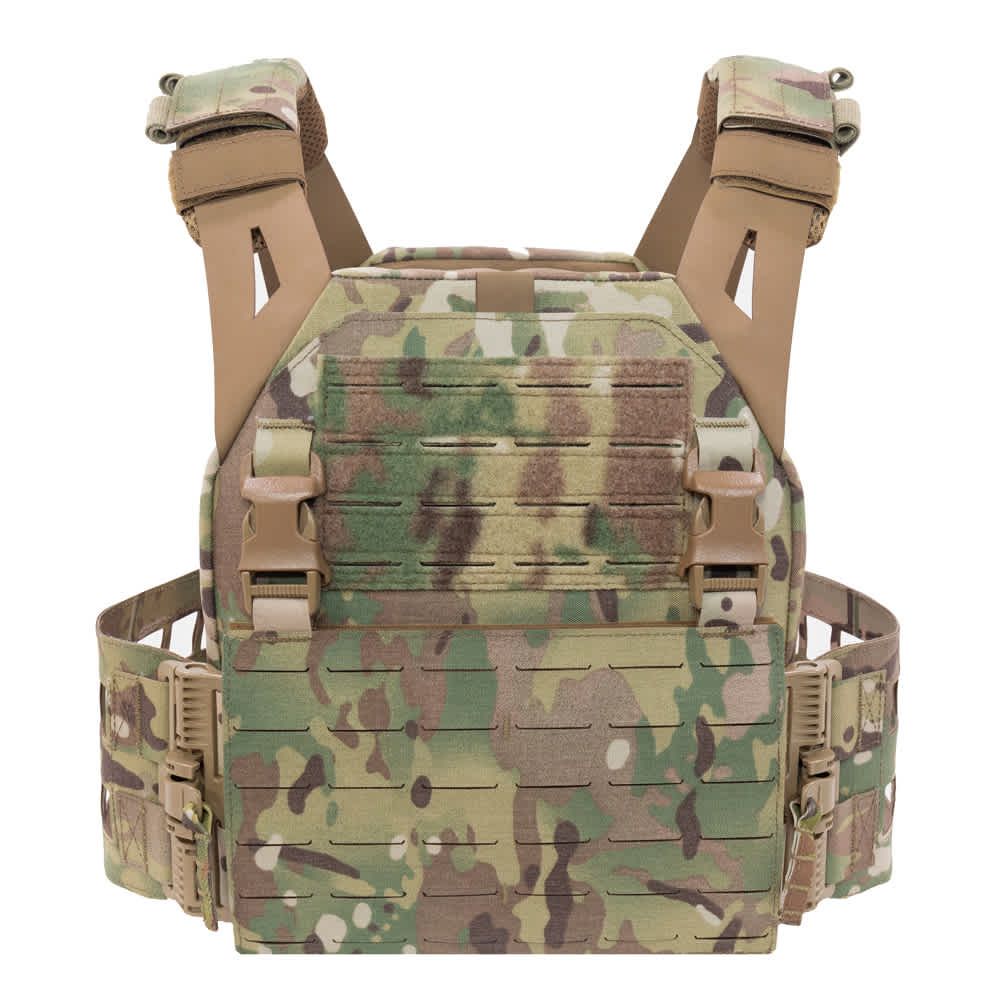 Warrior Laser Cut Low Profile Carrier V2 With ladder Sides - MultiCam
