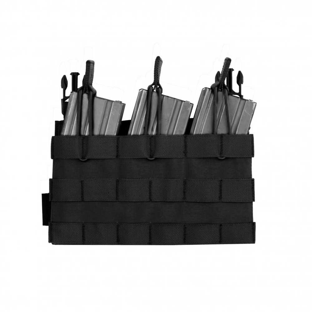 Warrior Removable Triple MOLLE Open Pouch for RPC - Black