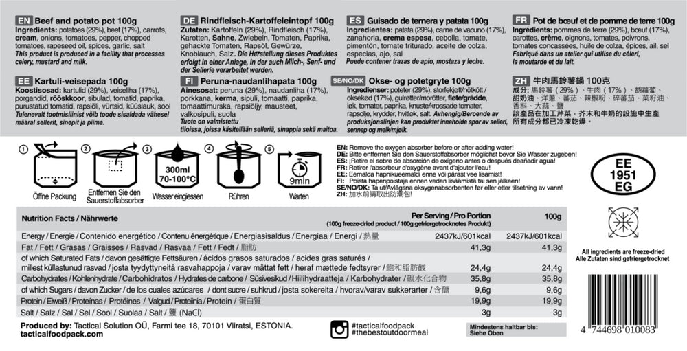Tactical Foodpack - Beef and Potato Pot