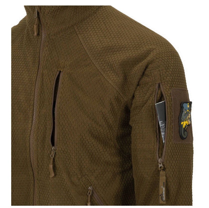 ALPHA TACTICAL Jacket - Grid Fleece - Coyote