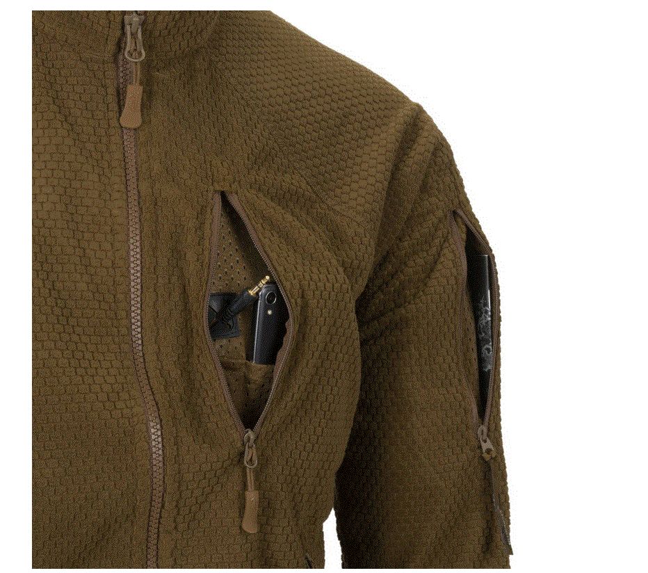 ALPHA TACTICAL Jacket - Grid Fleece - Coyote