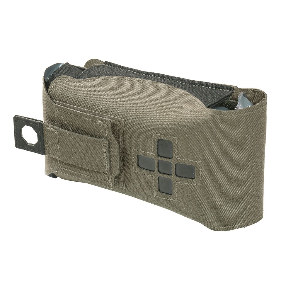 Warrior Laser Cut Small Horizontal Individual First Aid Kit - Ranger Green