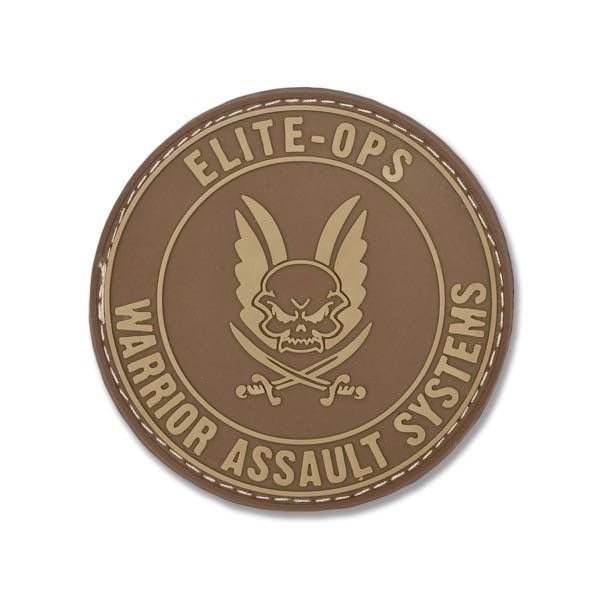 Patch Round Rubber Logo Shield Dark Earth - Warrior