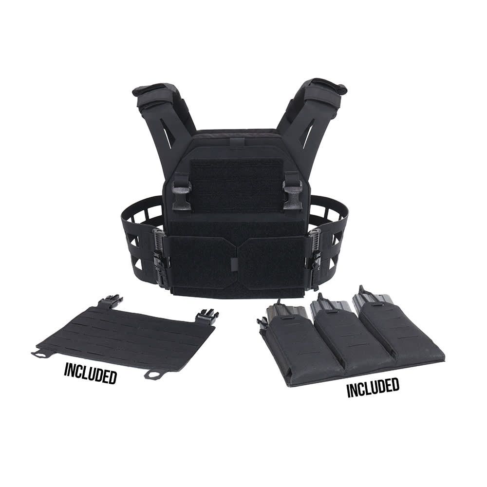 Warrior Laser Cut Low Profile Carrier V2 With ladder Sides - Black