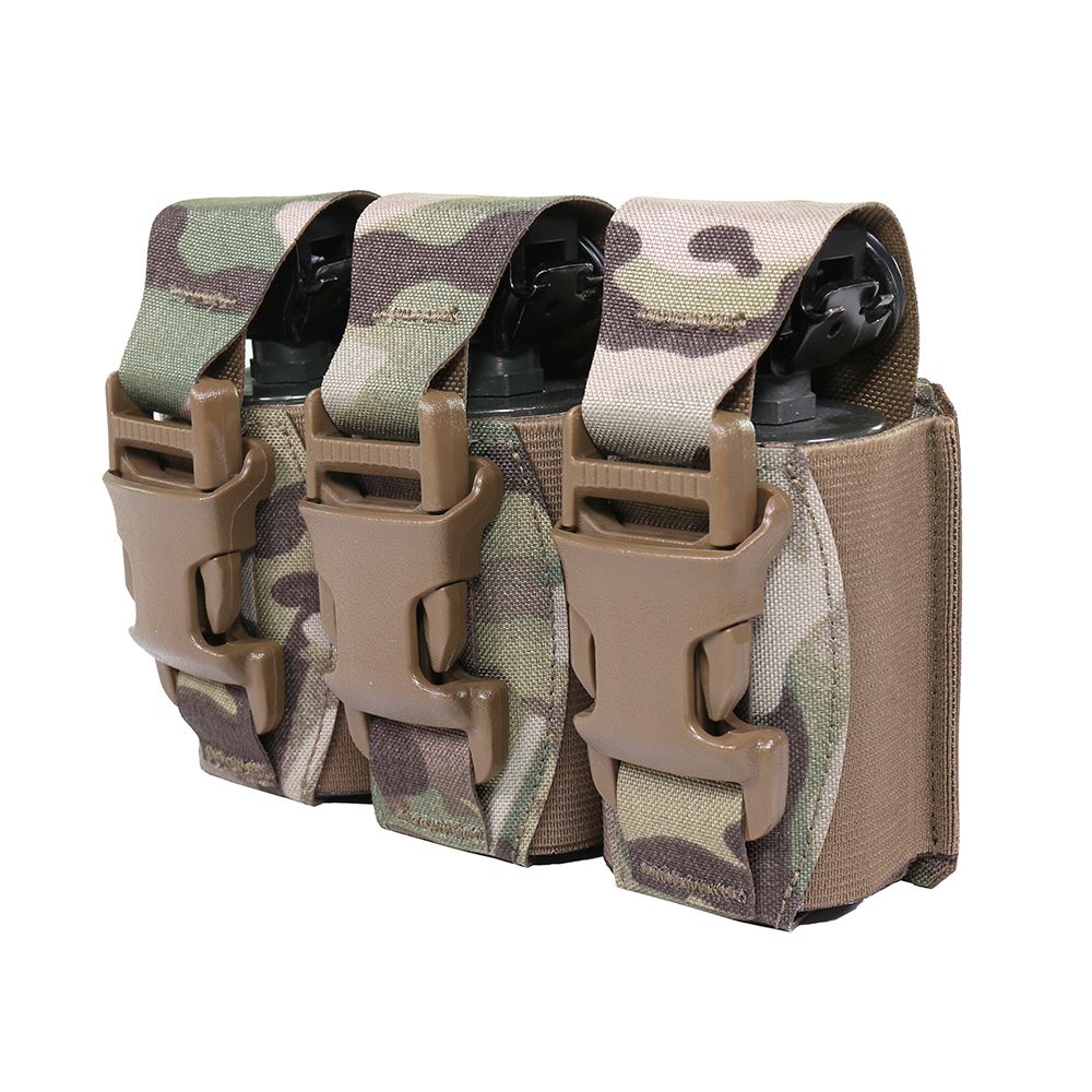Warrior Triple 40mm Flash Bang Pouch – MultiCam