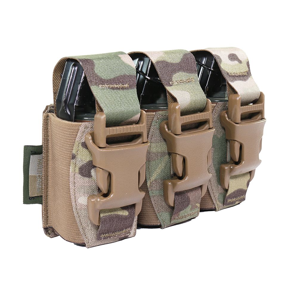 Warrior Triple 40mm Flash Bang Pouch – MultiCam