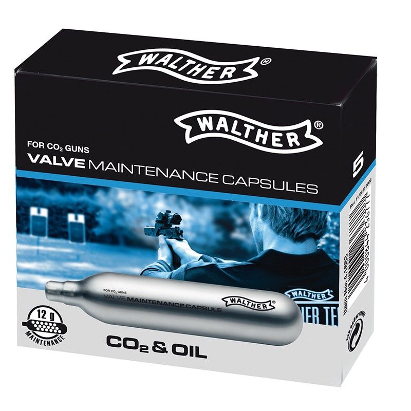 Bombole CO2 WALTHER Lubrificate 12GR