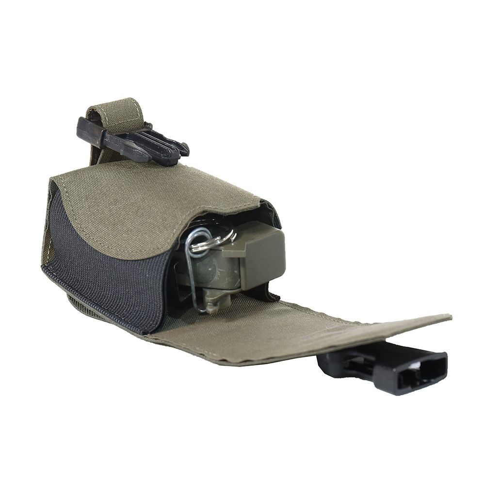 Warrior Laser Cut Frag Grenade Pouch - Ranger Green