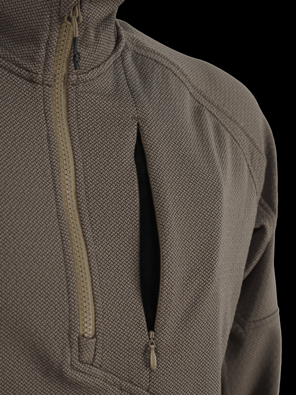 4-14 Half Zip Light Fleece “BASE” - Wolf Grey