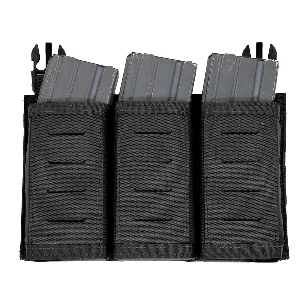 Warrior Laser Cut Detachable Triple Snap Mag Panel – Black