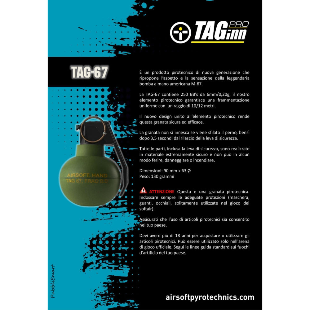 Airsoft Pyrotechnics TAG-67 Airsoft Hand Grenade