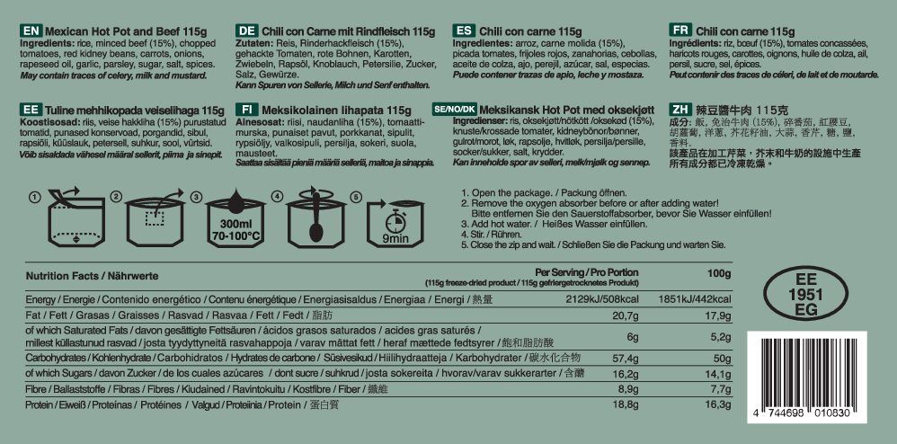 Tactical Foodpack - Mexican Hot Pot and Beef