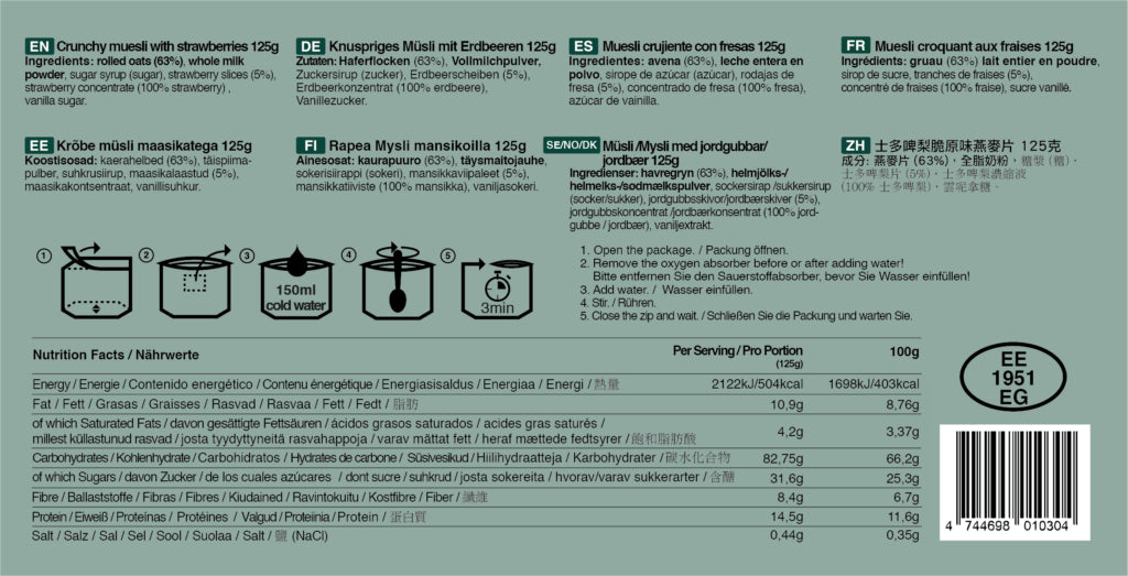 Tactical Foodpack - Crunchy Muesli with Strawberries