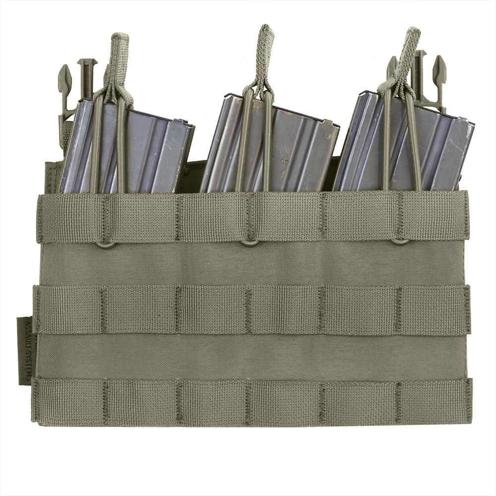 Warrior Detachable Triple Molle Open Pouch – Ranger Green